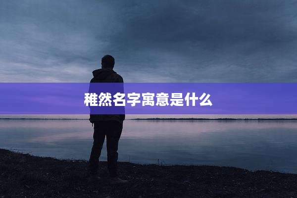 稚然名字寓意是什么