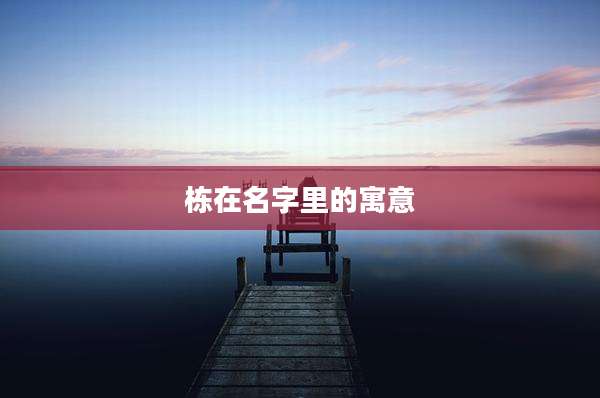 栋在名字里的寓意