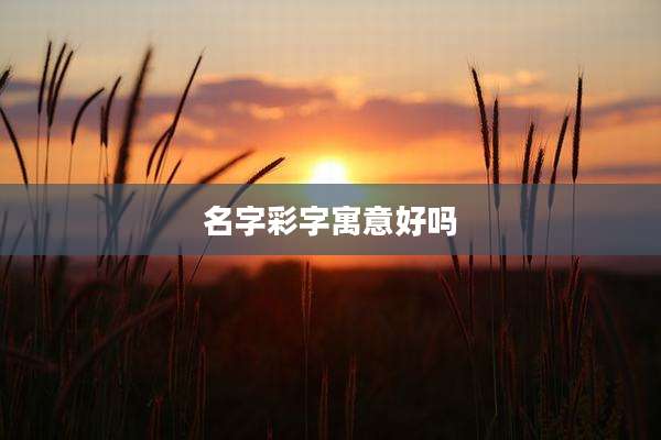 名字彩字寓意好吗