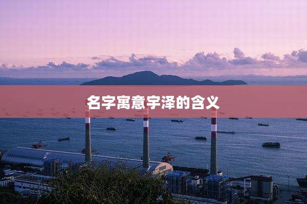 名字寓意宇泽的含义