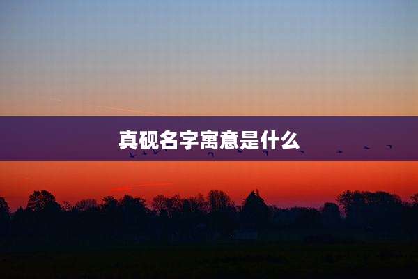 真砚名字寓意是什么