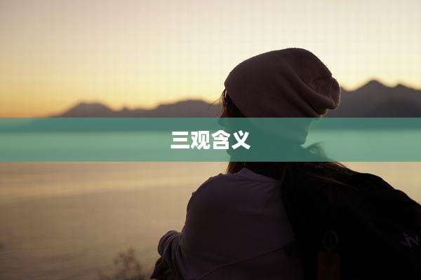 三观含义