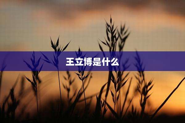 王立博是什么