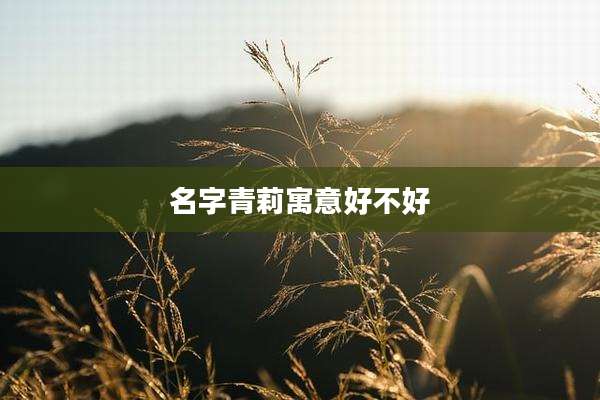 名字青莉寓意好不好