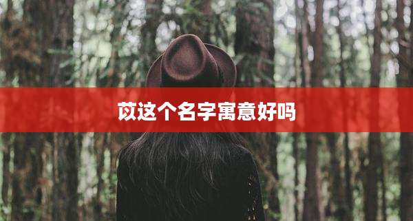 苡这个名字寓意好吗