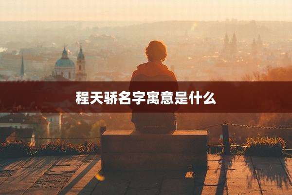 程天骄名字寓意是什么