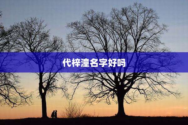 代梓潼名字好吗