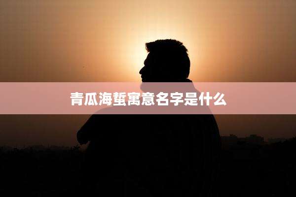 青瓜海蜇寓意名字是什么