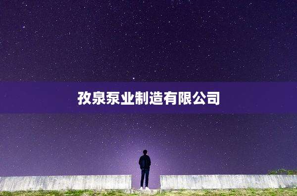 孜泉泵业制造有限公司