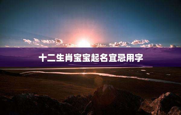 十二生肖宝宝起名宜忌用字