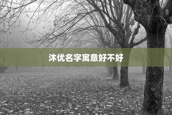 沐优名字寓意好不好