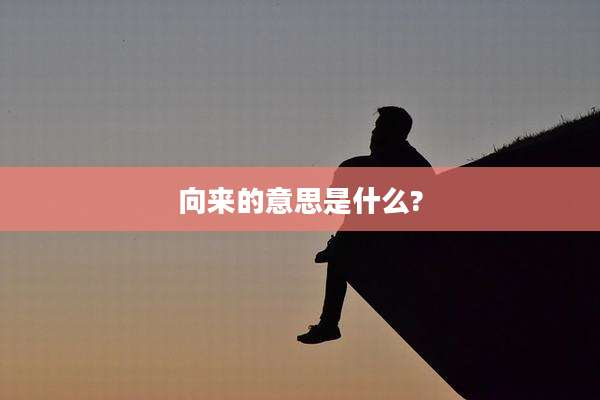 向来的意思是什么?