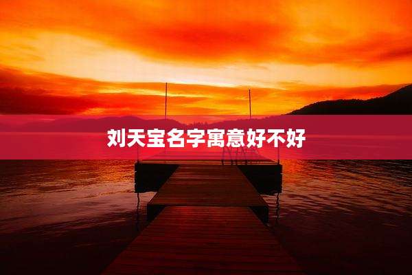 刘天宝名字寓意好不好