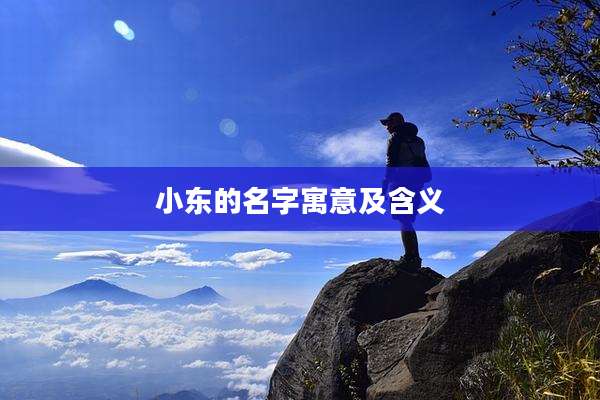 小东的名字寓意及含义