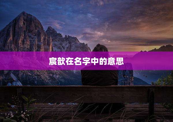 宸歆在名字中的意思