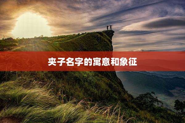 夹子名字的寓意和象征