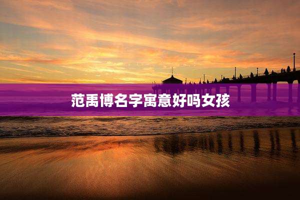 范禹博名字寓意好吗女孩