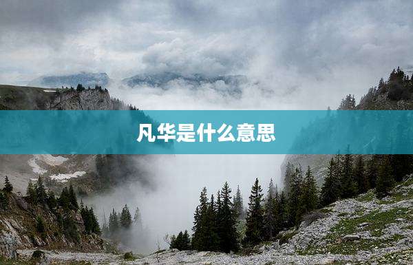 凡华是什么意思