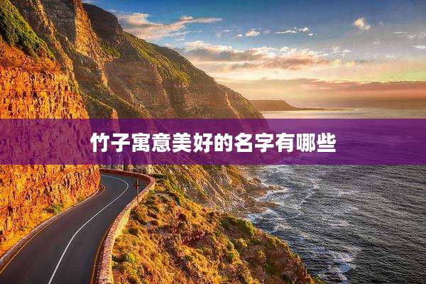 竹子寓意美好的名字有哪些