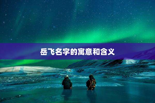 岳飞名字的寓意和含义