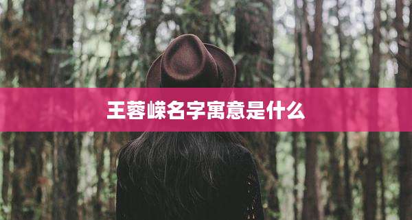 王蓉嵘名字寓意是什么