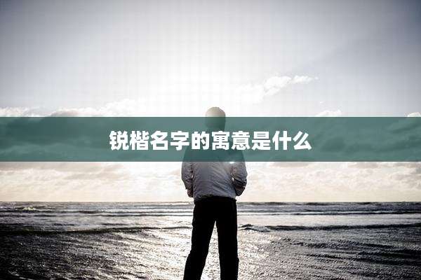 锐楷名字的寓意是什么