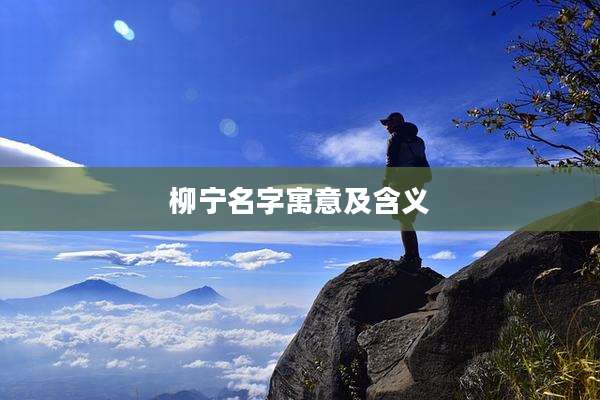 柳宁名字寓意及含义