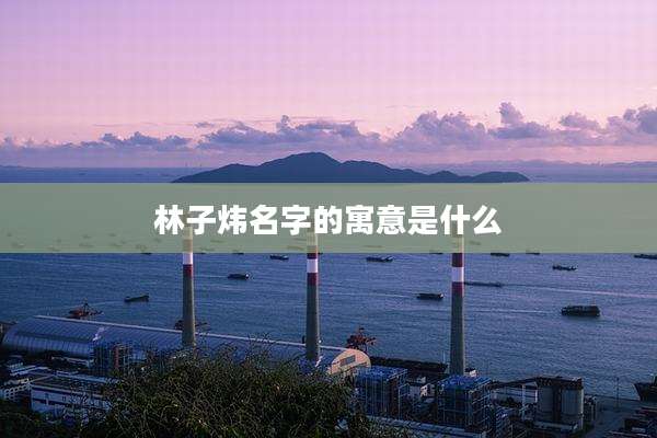 林子炜名字的寓意是什么
