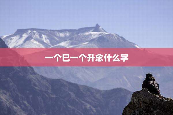 一个巳一个升念什么字