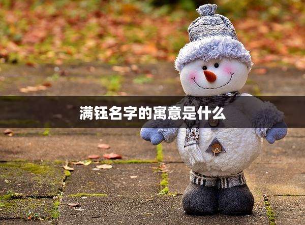 满钰名字的寓意是什么