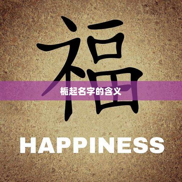 栀起名字的含义