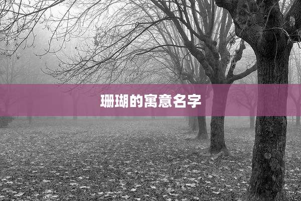 珊瑚的寓意名字