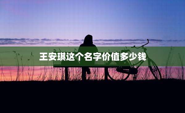 王安琪这个名字价值多少钱