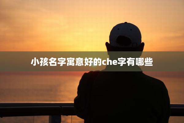 小孩名字寓意好的che字有哪些