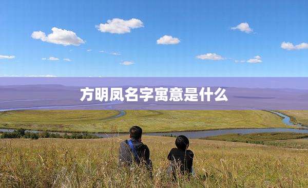 方明凤名字寓意是什么