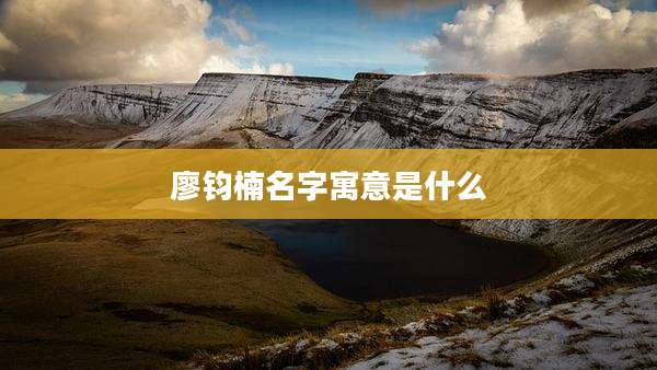 廖钧楠名字寓意是什么