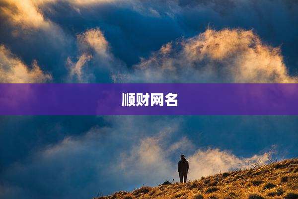 顺财网名