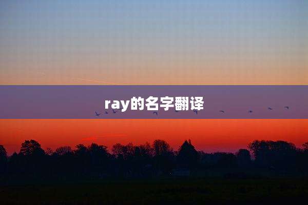 ray的名字翻译