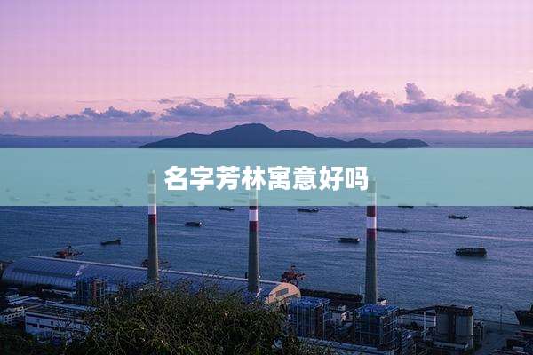 名字芳林寓意好吗