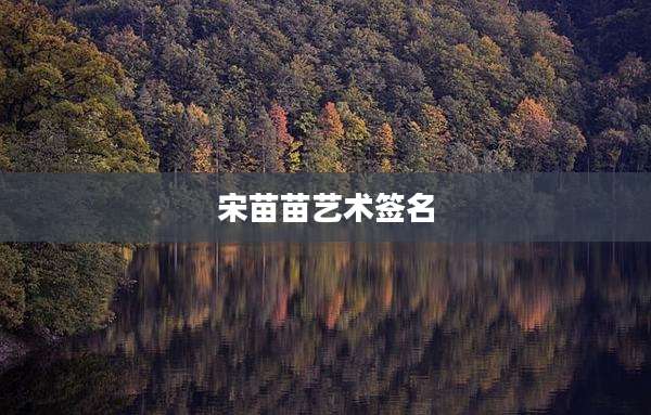 宋苗苗艺术签名