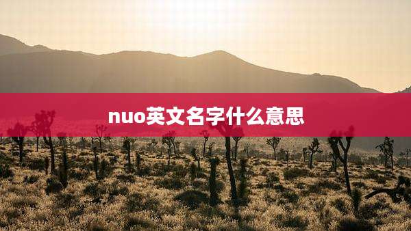 nuo英文名字什么意思
