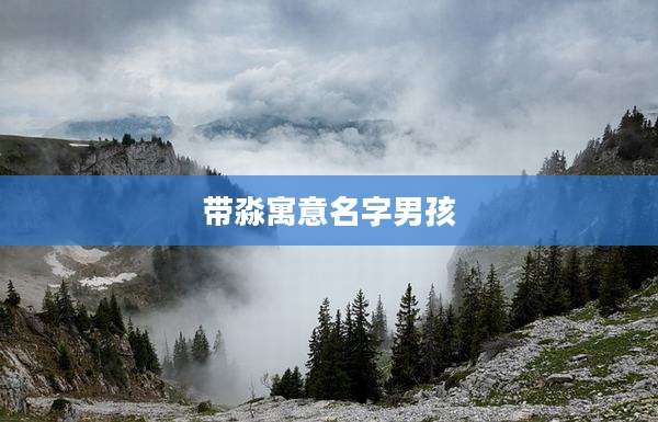 带淼寓意名字男孩