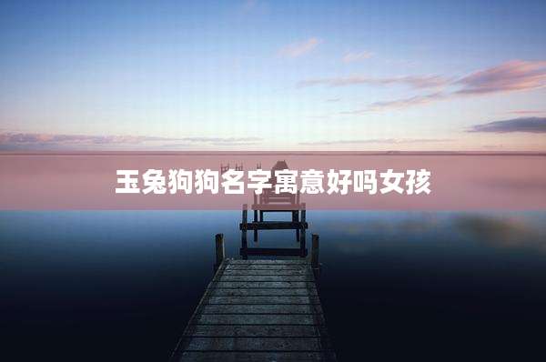 玉兔狗狗名字寓意好吗女孩