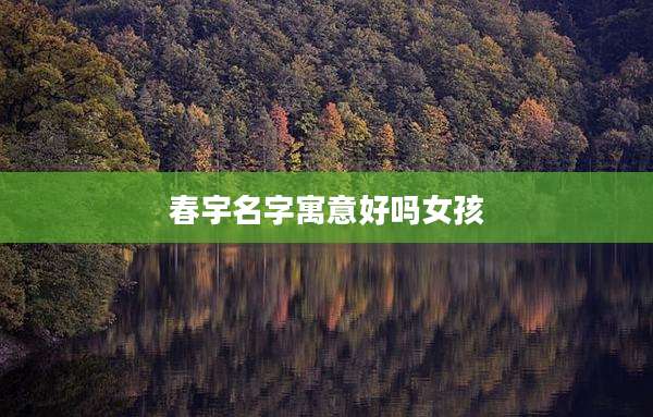 春宇名字寓意好吗女孩