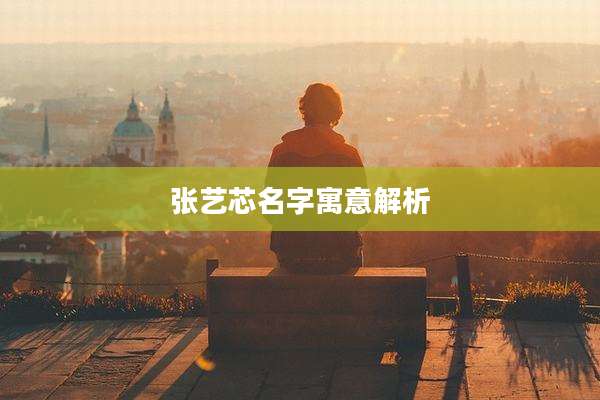 张艺芯名字寓意解析