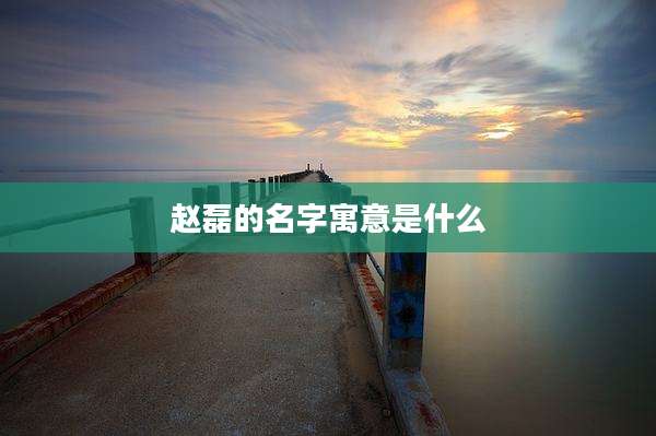 赵磊的名字寓意是什么