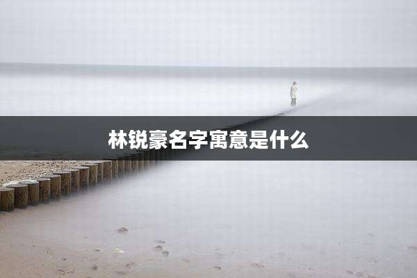 林锐豪名字寓意是什么