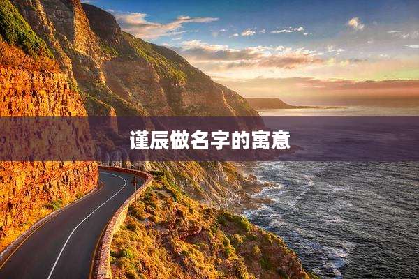 谨辰做名字的寓意