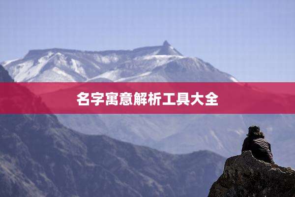 名字寓意解析工具大全