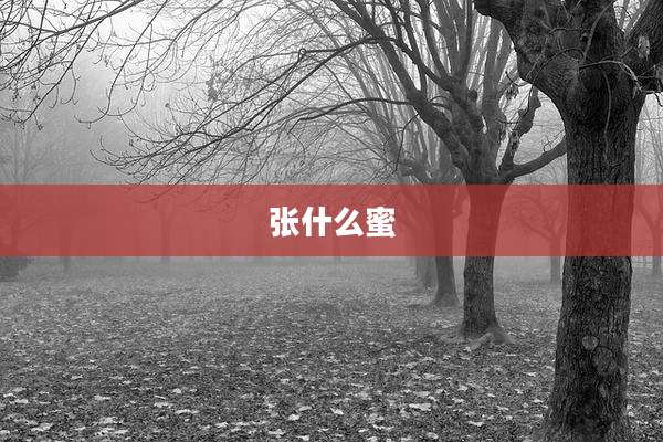 张什么蜜
